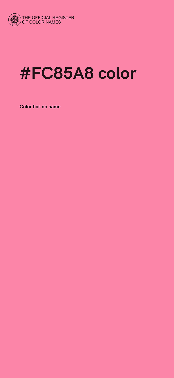#FC85A8 color image