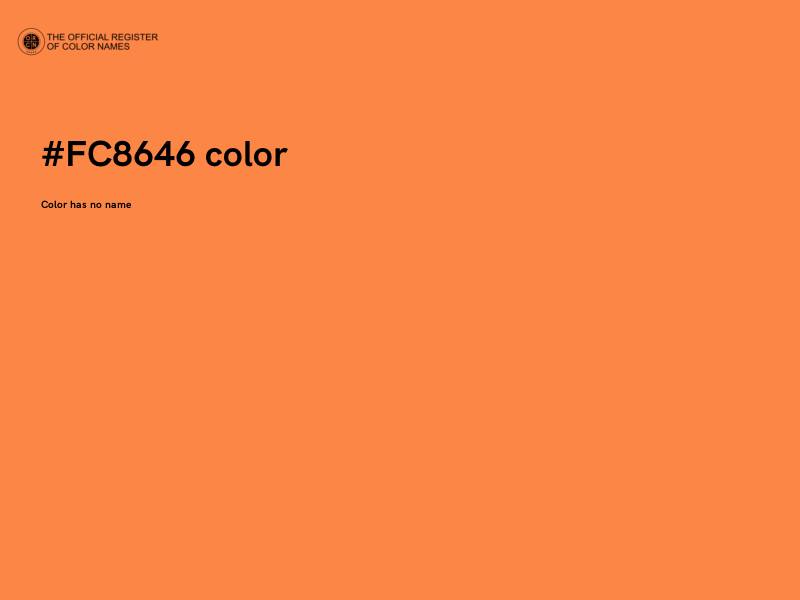 #FC8646 color image