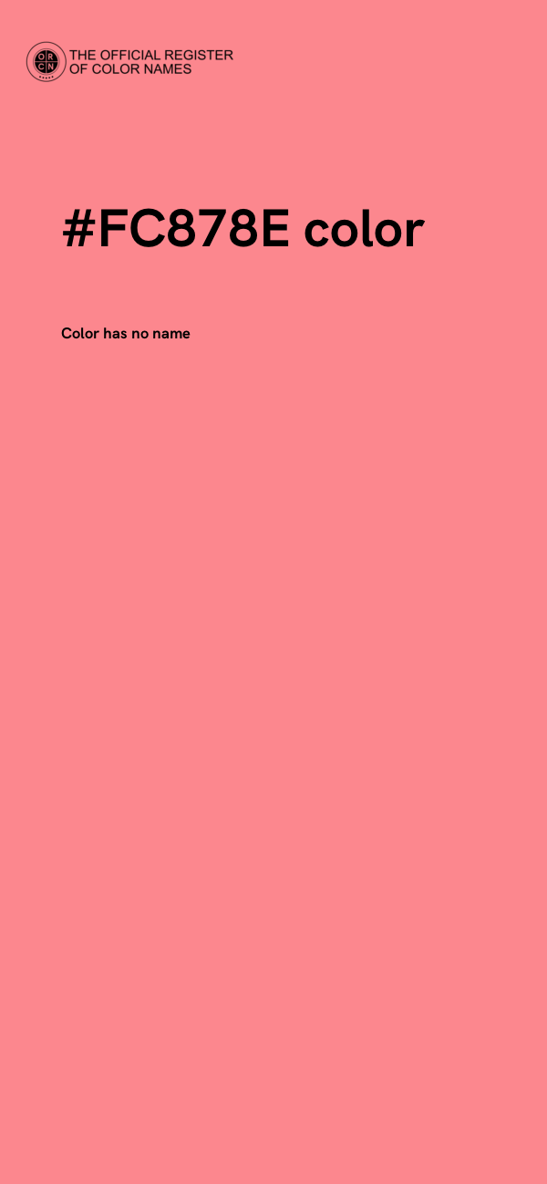#FC878E color image