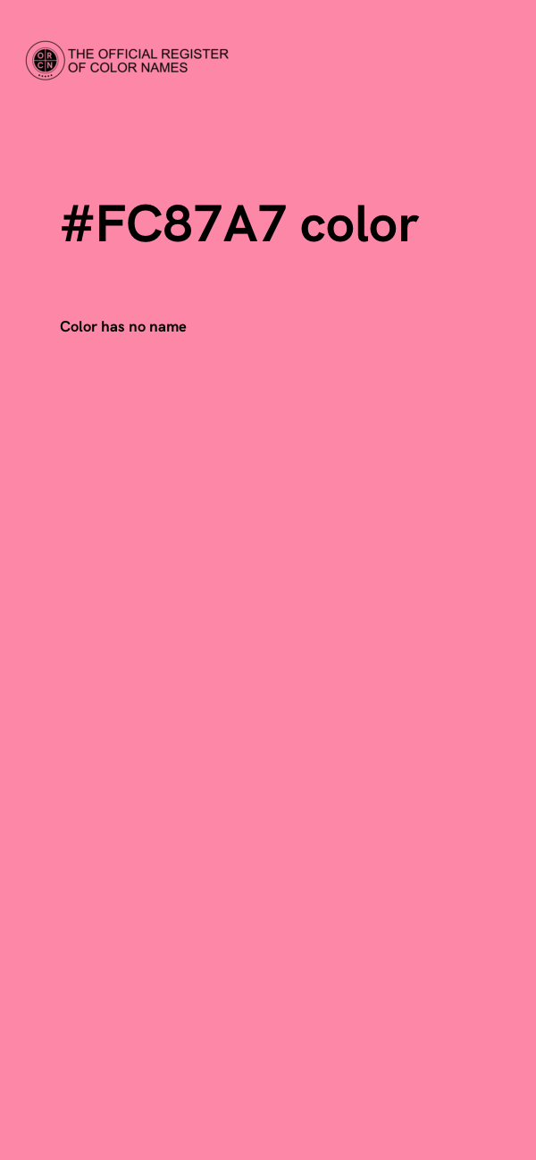 #FC87A7 color image