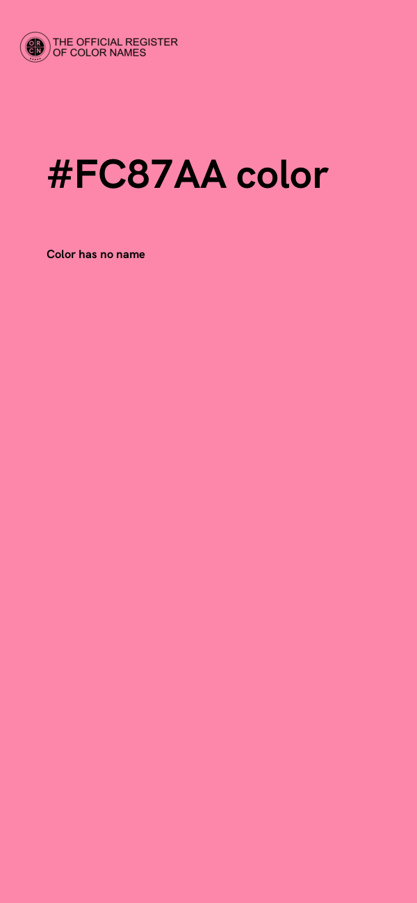 #FC87AA color image