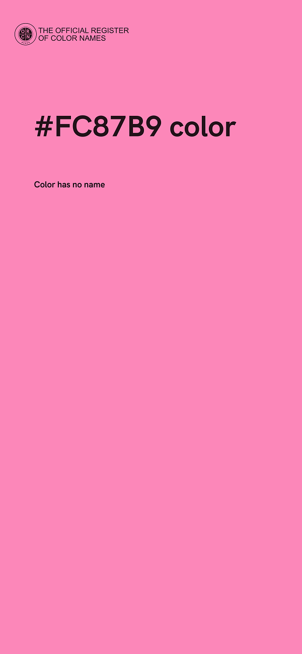 #FC87B9 color image