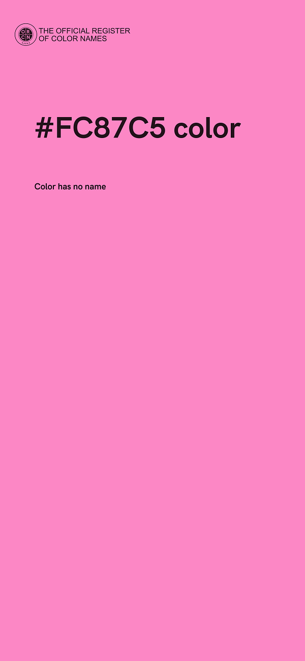 #FC87C5 color image