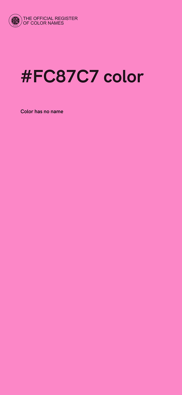 #FC87C7 color image
