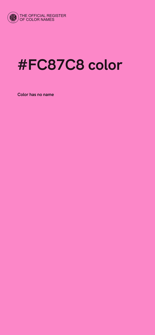 #FC87C8 color image