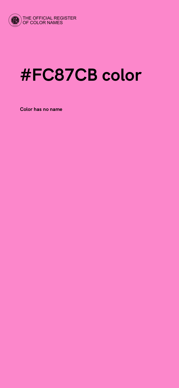 #FC87CB color image