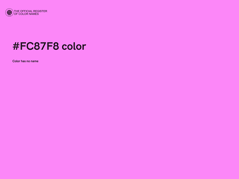 #FC87F8 color image