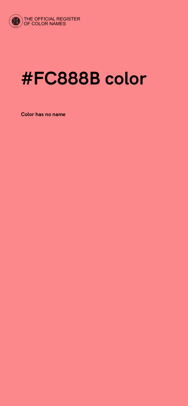#FC888B color image