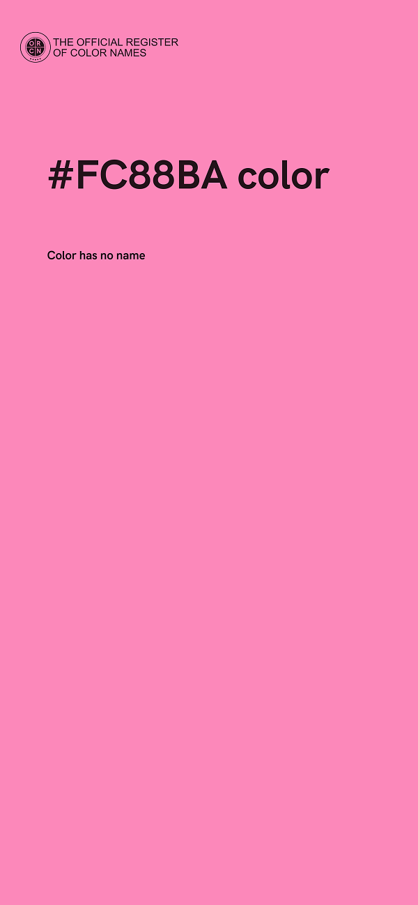 #FC88BA color image
