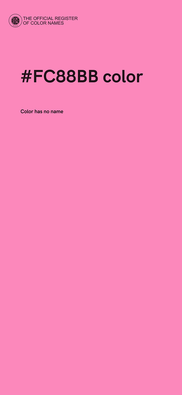 #FC88BB color image