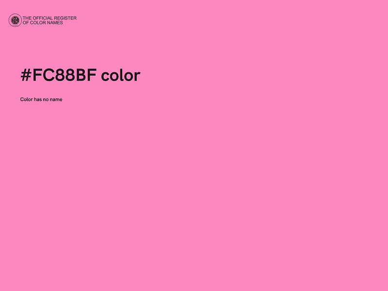 #FC88BF color image