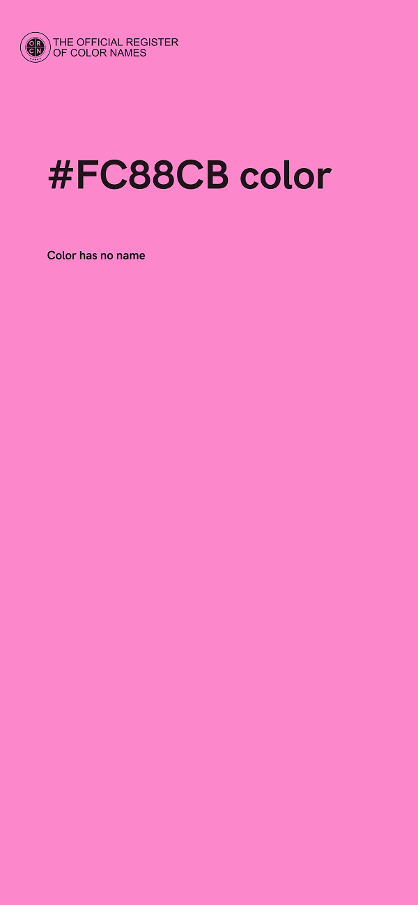 #FC88CB color image