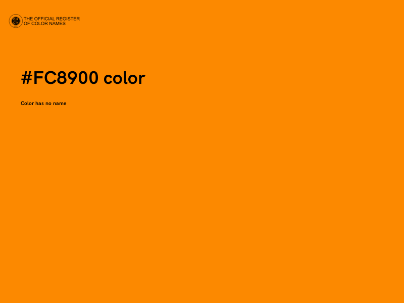 #FC8900 color image