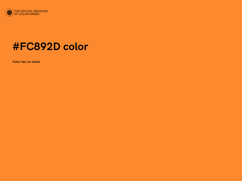 #FC892D color image