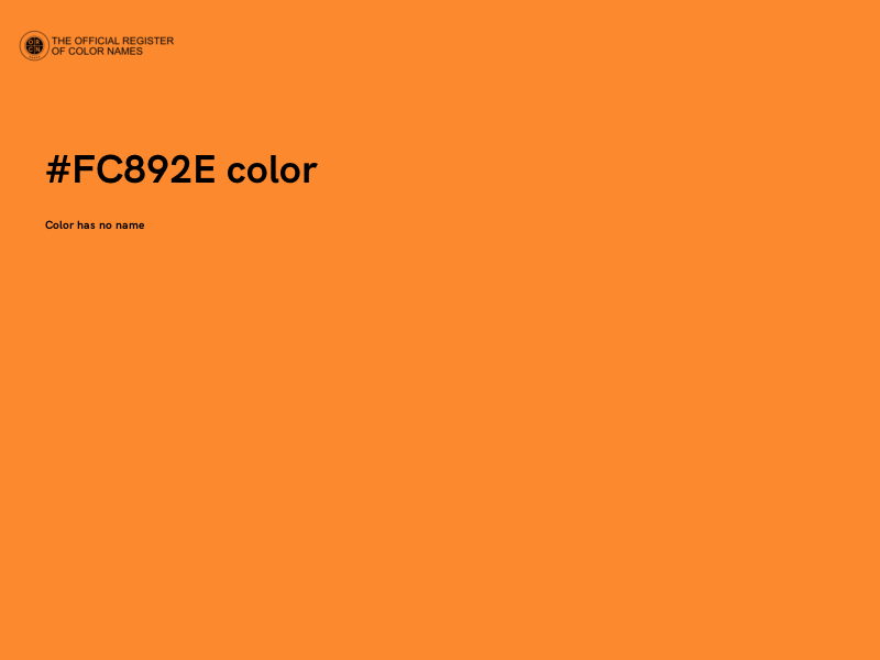 #FC892E color image