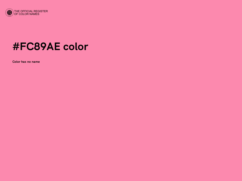 #FC89AE color image