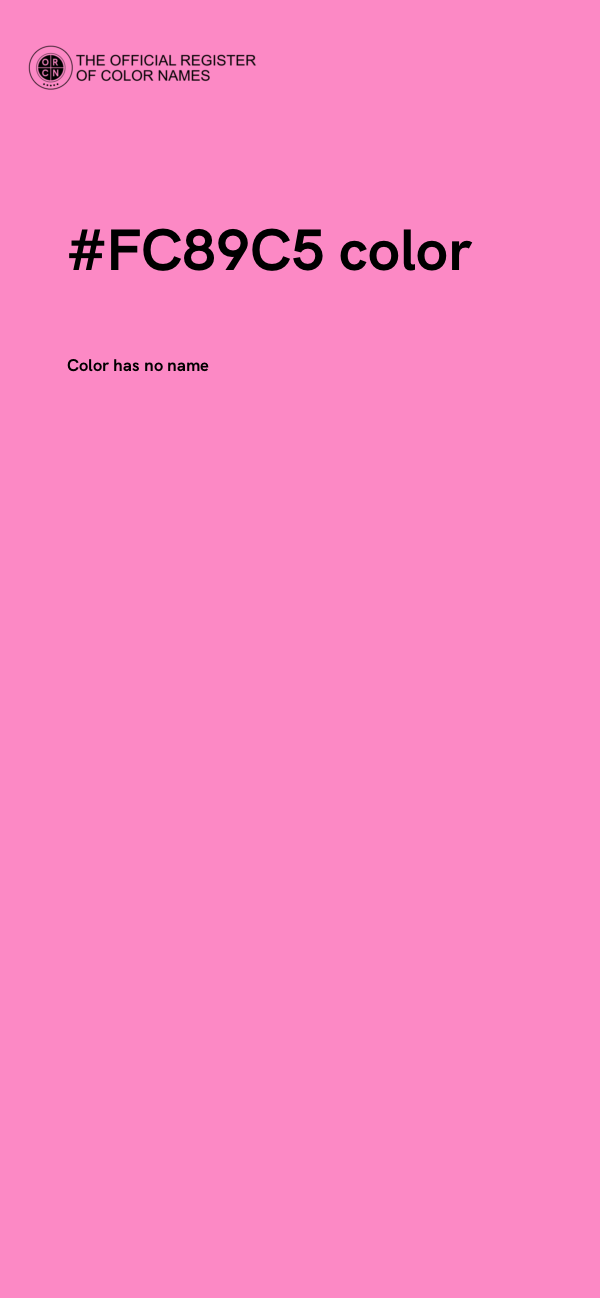 #FC89C5 color image