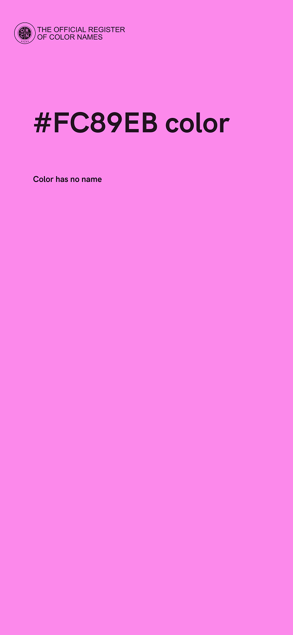 #FC89EB color image