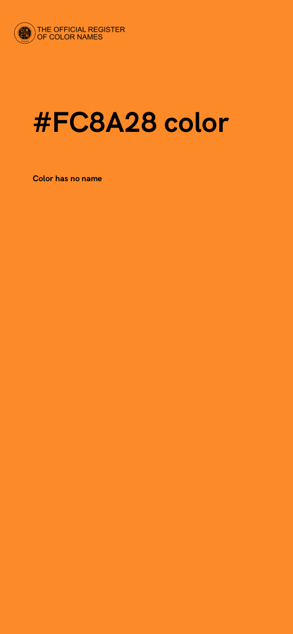 #FC8A28 color image