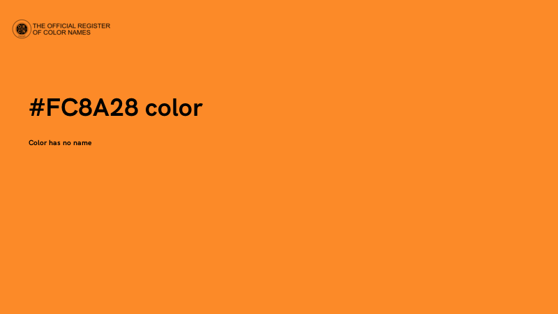 #FC8A28 color image