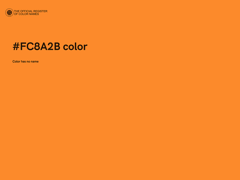 #FC8A2B color image