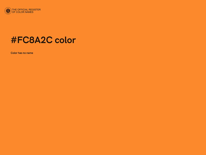 #FC8A2C color image