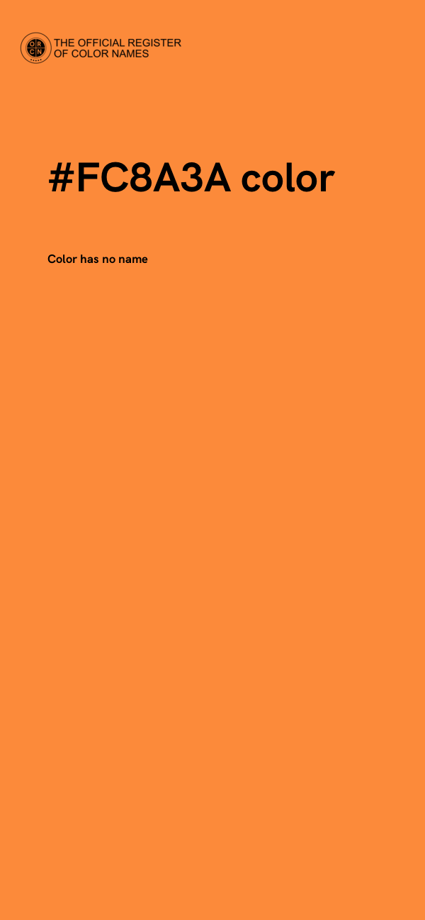 #FC8A3A color image