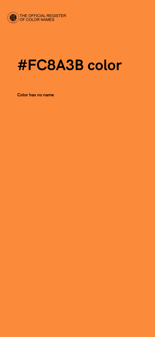 #FC8A3B color image