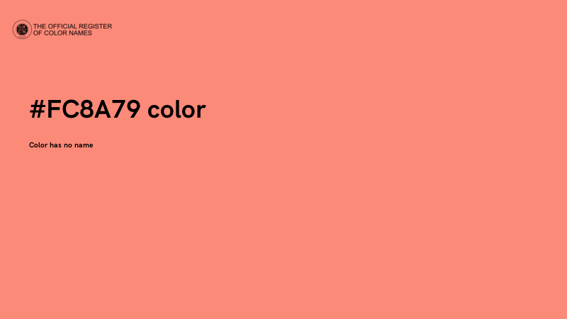 #FC8A79 color image