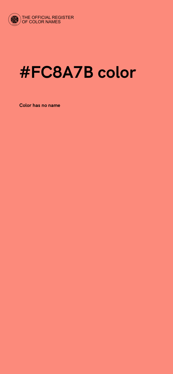 #FC8A7B color image