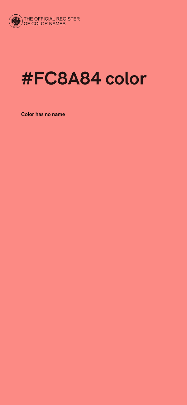 #FC8A84 color image