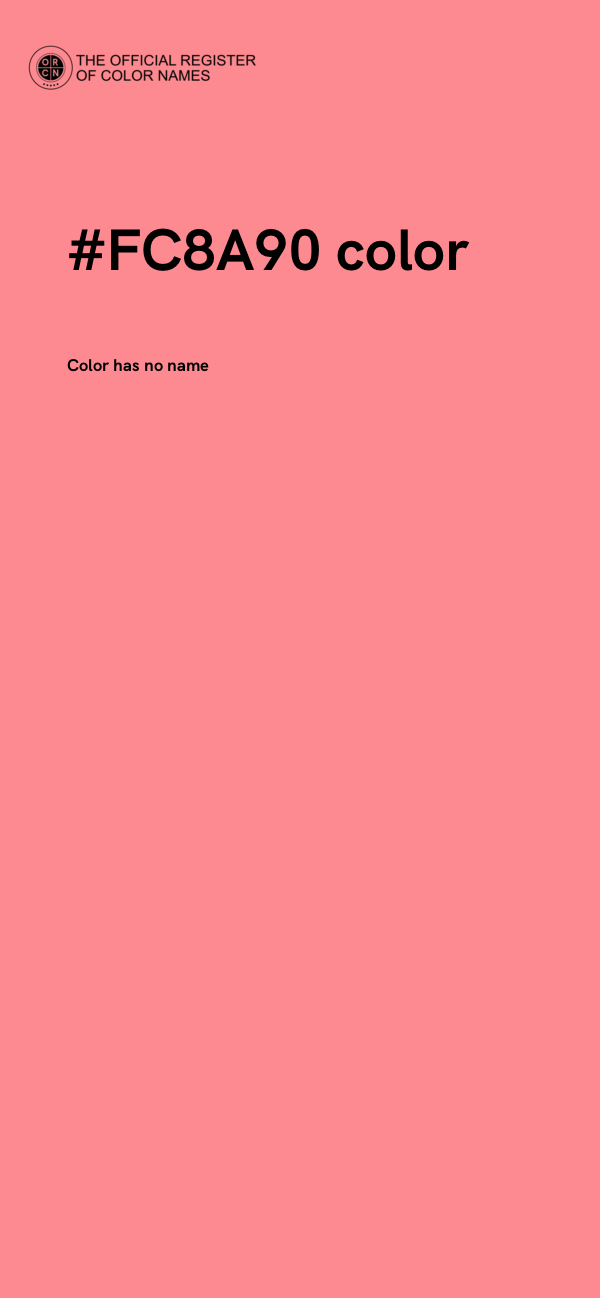 #FC8A90 color image