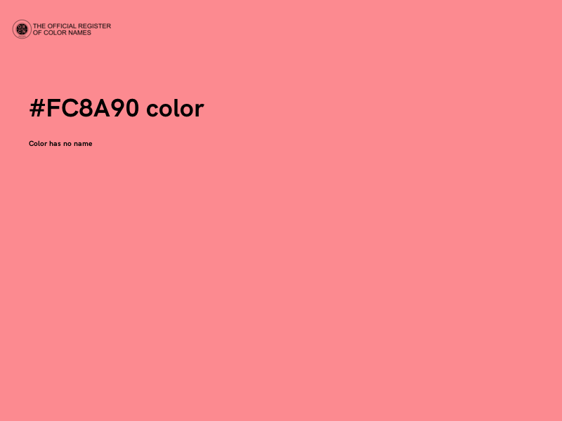 #FC8A90 color image