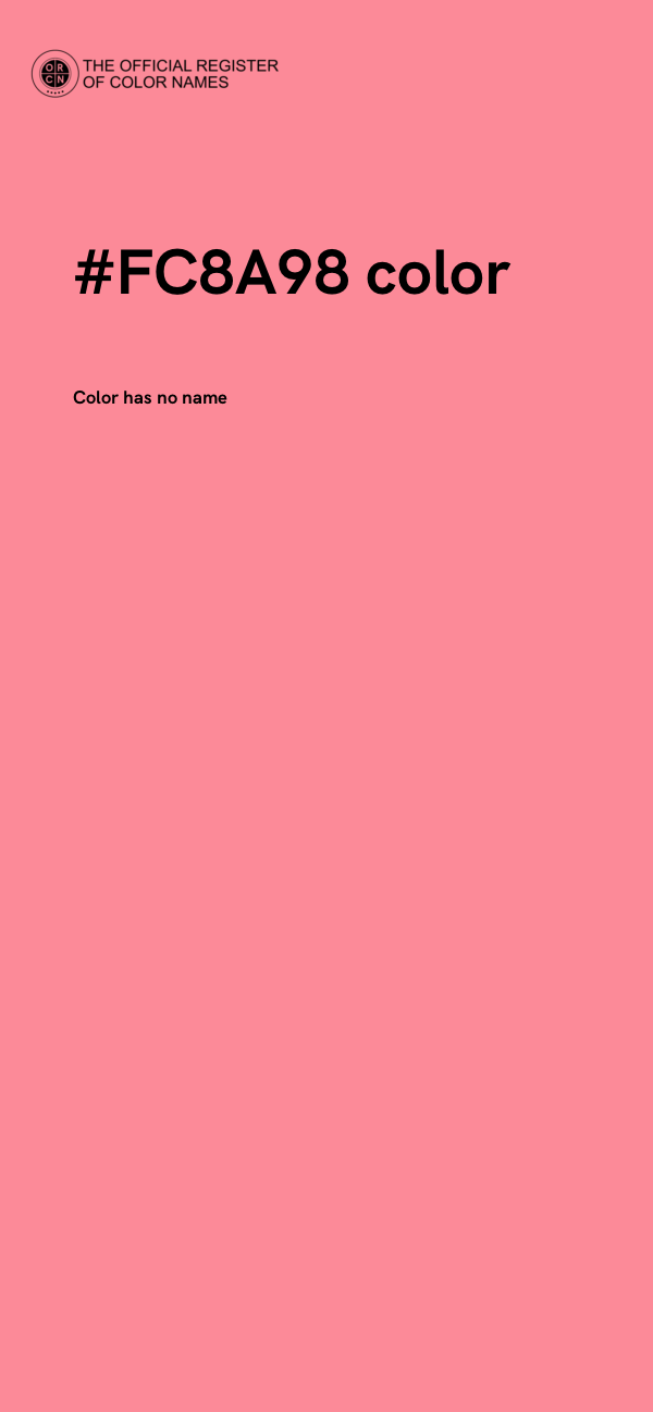 #FC8A98 color image