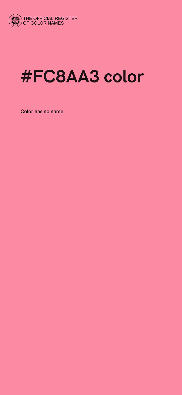#FC8AA3 color image