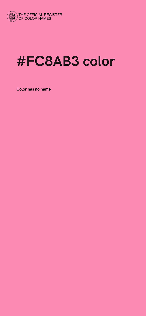 #FC8AB3 color image