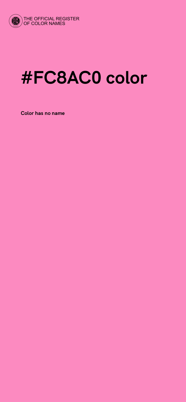 #FC8AC0 color image