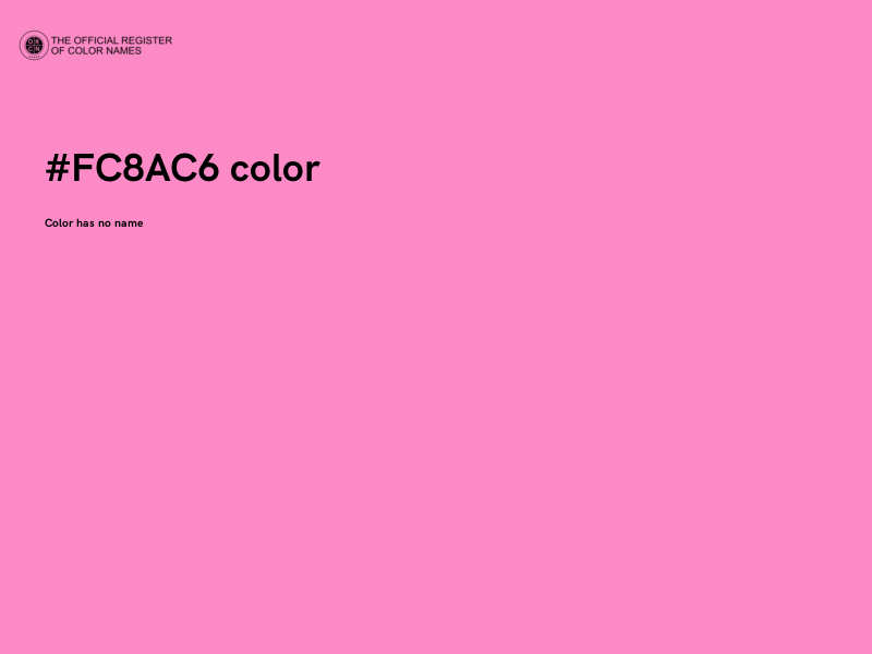 #FC8AC6 color image