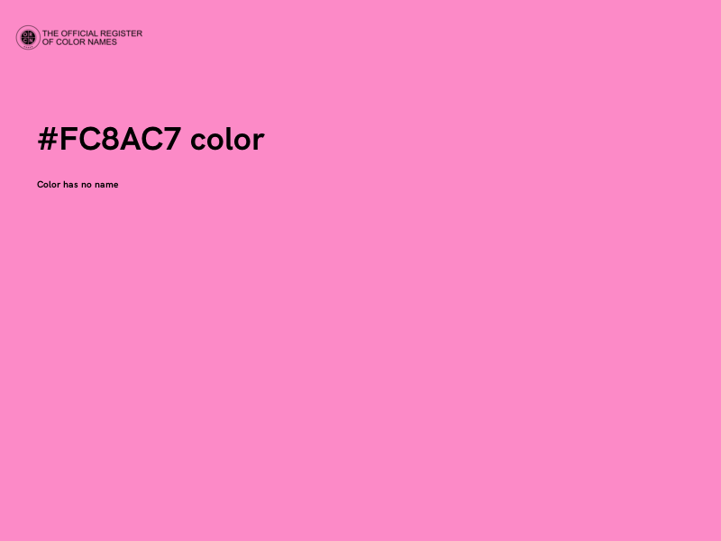 #FC8AC7 color image