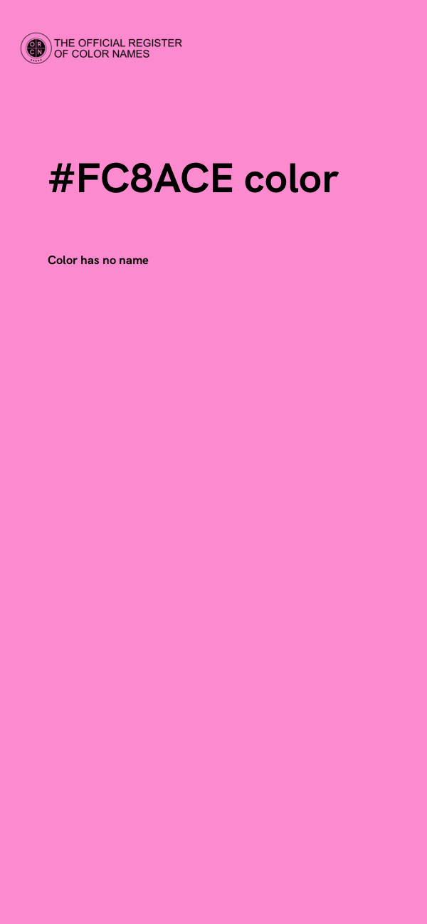 #FC8ACE color image