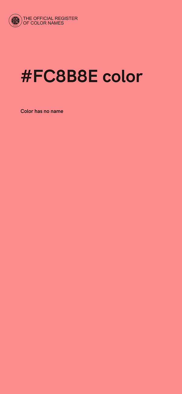 #FC8B8E color image