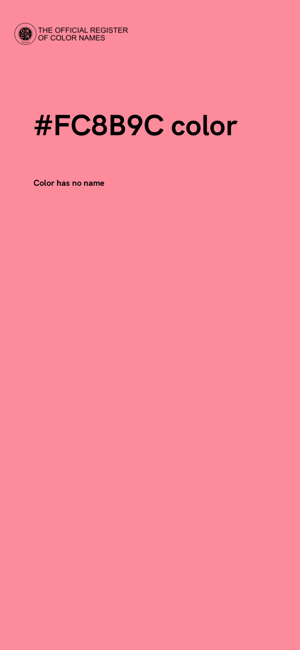 #FC8B9C color image