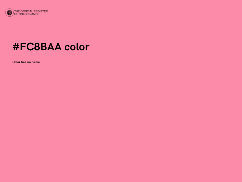 #FC8BAA color image