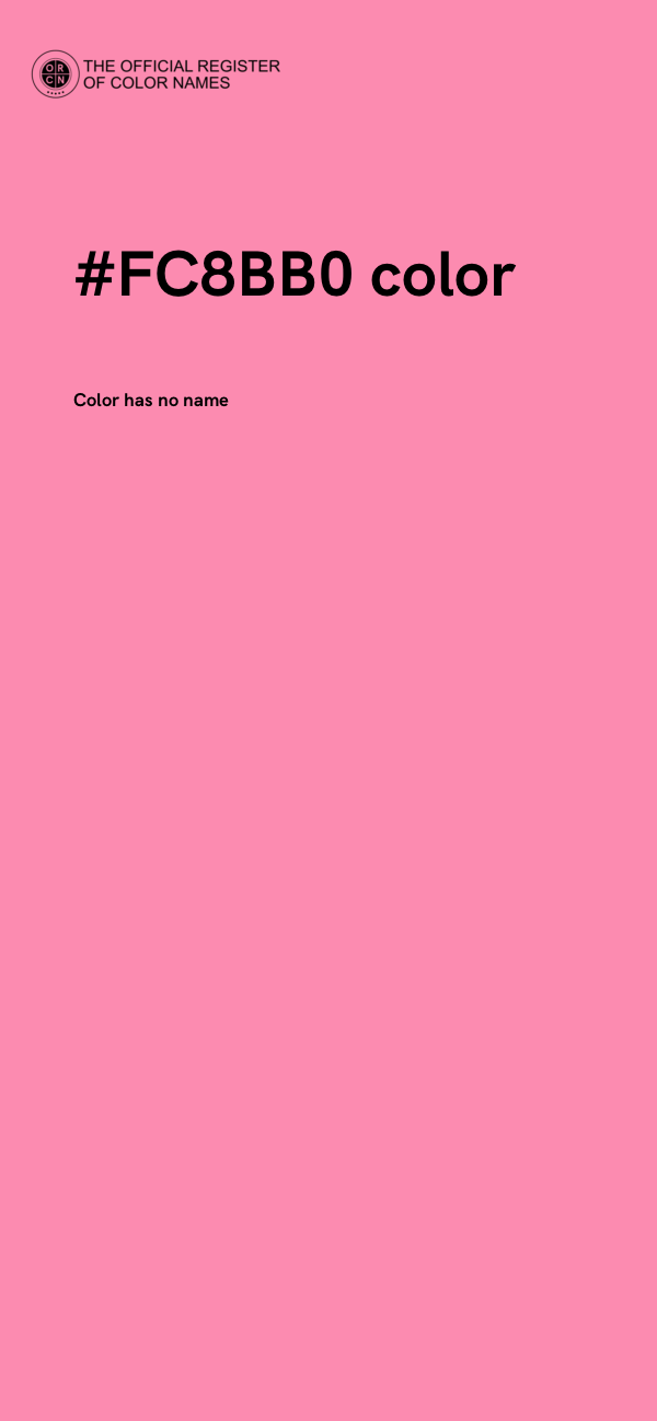 #FC8BB0 color image