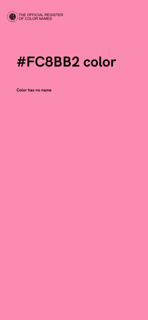 #FC8BB2 color image