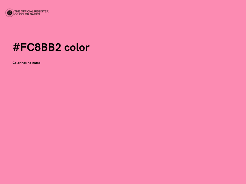 #FC8BB2 color image
