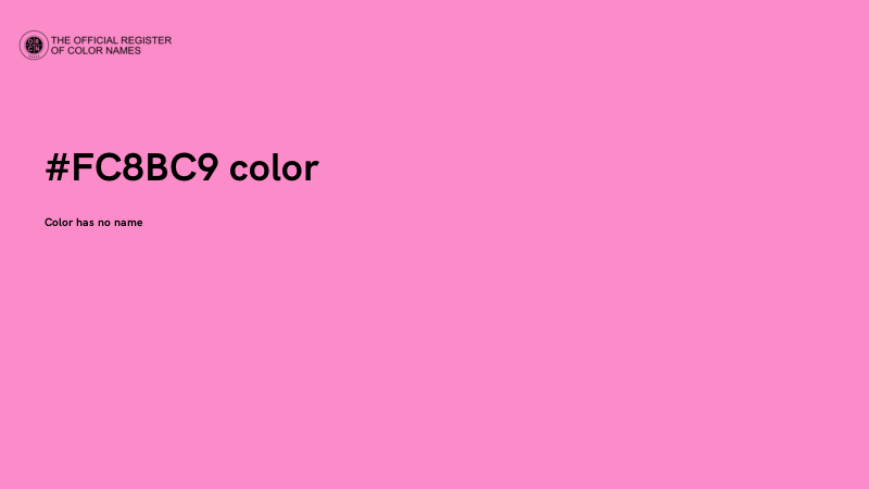 #FC8BC9 color image