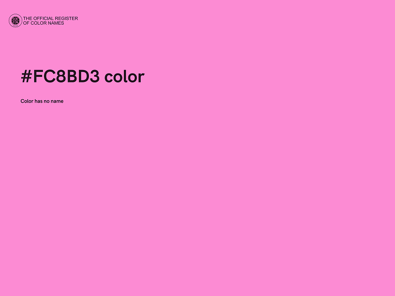 #FC8BD3 color image