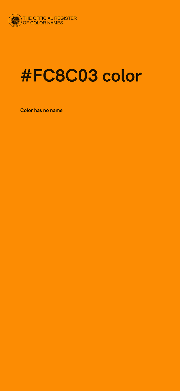 #FC8C03 color image