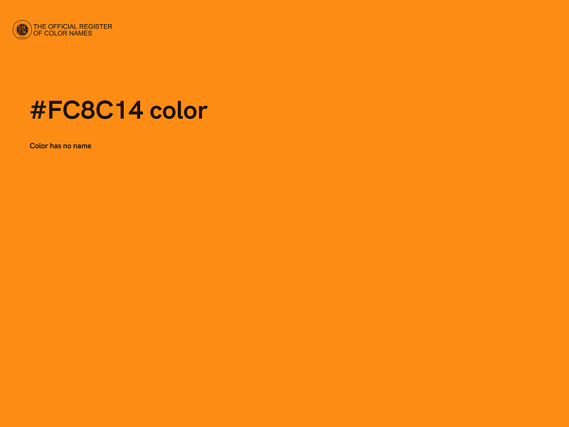 #FC8C14 color image
